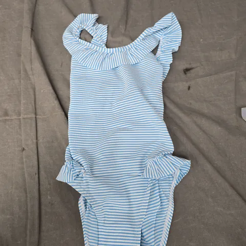 KIDLY LABEL SEERSUCKER FRILL CHILDRENS SWIMSUIT - 5-6YRS