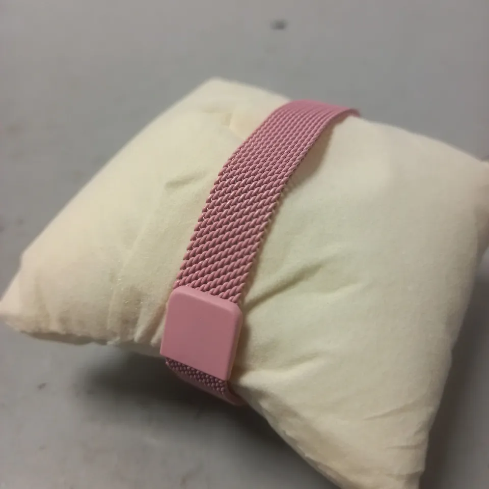 LA BANUS ANGULAR FACED LADIES WATCH WITH PINK SLIM MAGNETIC STRAP