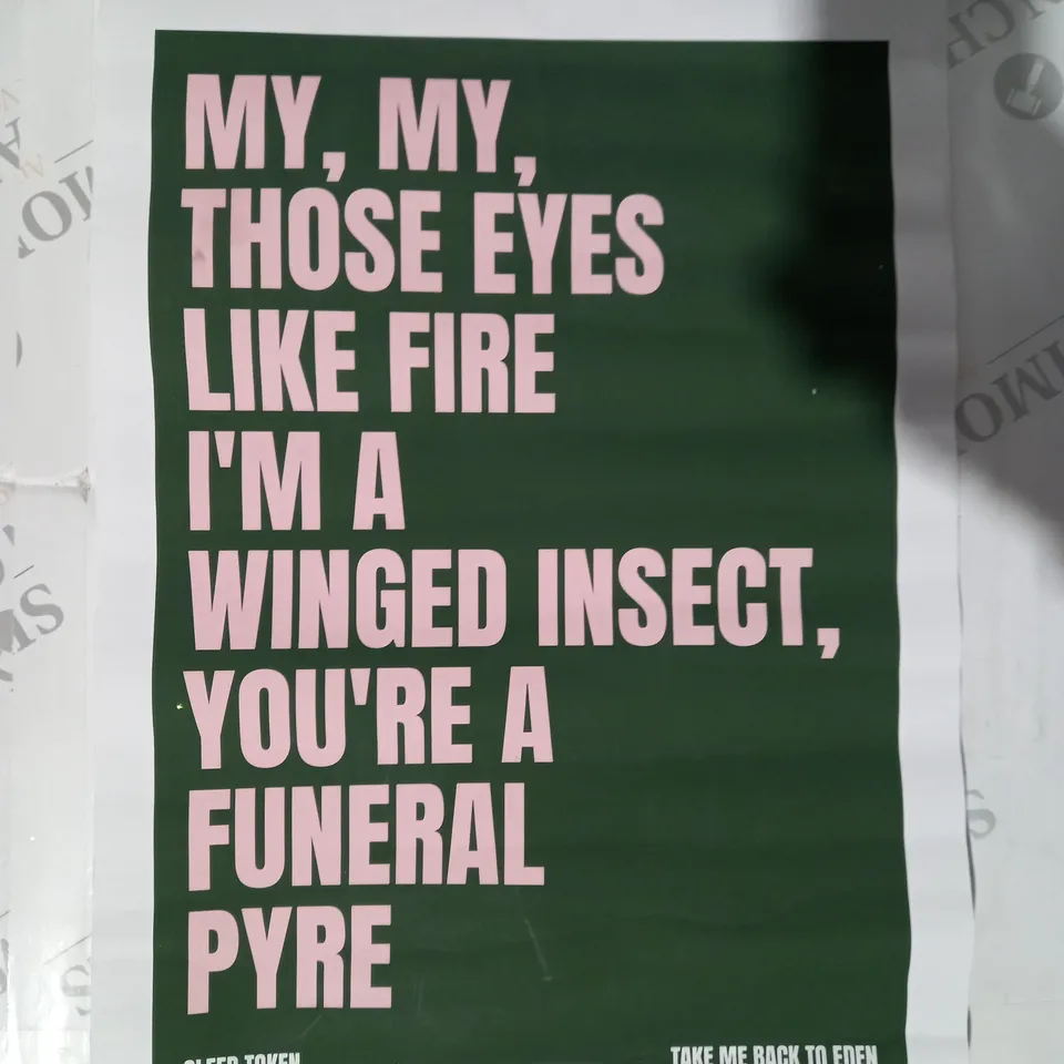 COLLECTION OF 3 LYRICAL ART PRINTS