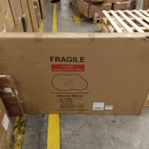 BOXED IRREGULAR CLOUDY MIRROR
