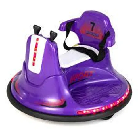 BOXED 6V KIDS RIDE ON ELECTRIC BUMPER CAR WITH DUAL JOYSTICKS - PURPLE