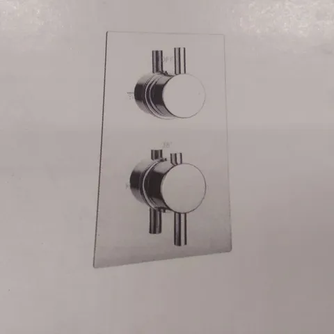 BRAND NEW BOXED AQUA R CONCID TWIN ROUND SHOWER VALVE