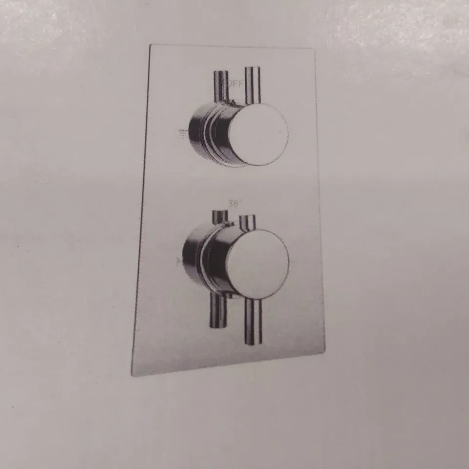 BRAND NEW BOXED AQUA R CONCID TWIN ROUND SHOWER VALVE