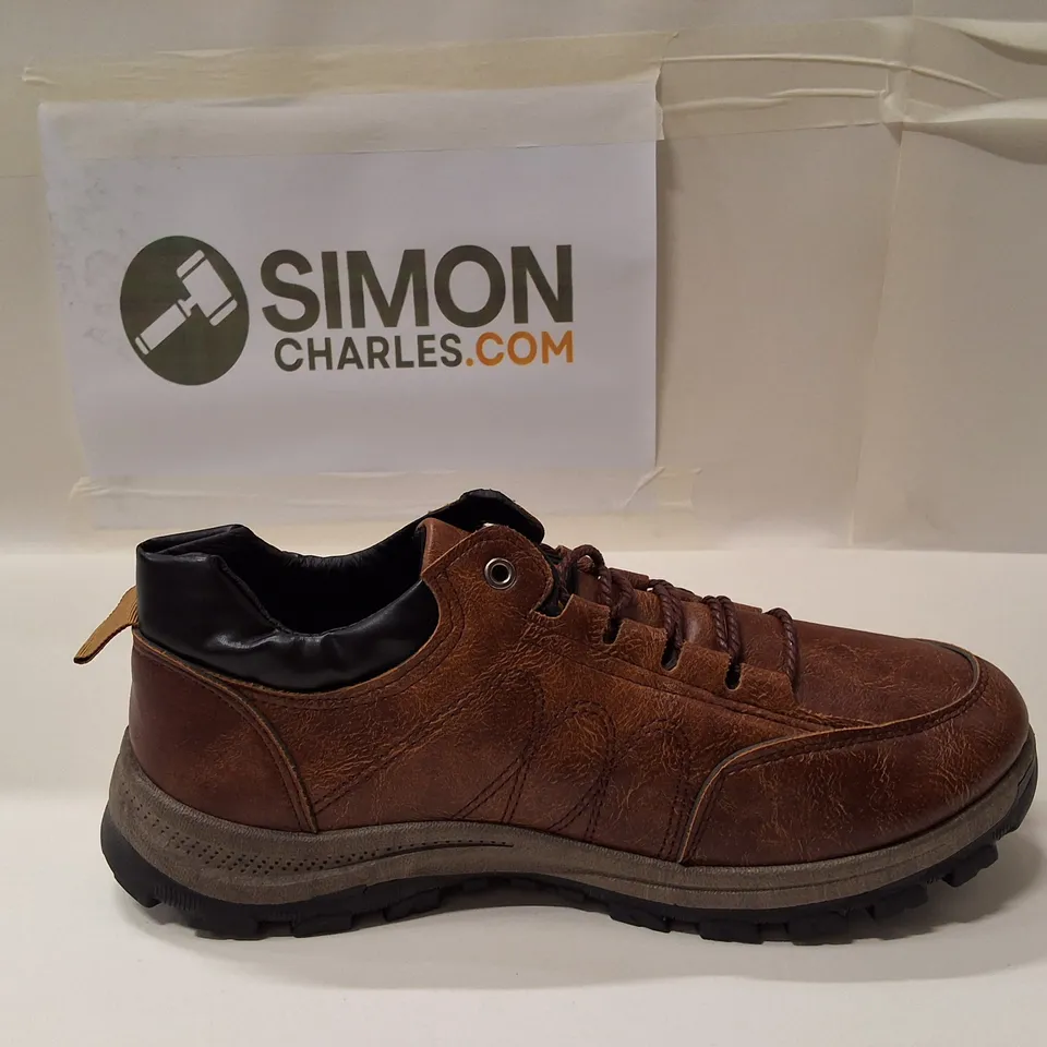 HAND-STITCHED LEATHER SHOES, MEN HIKING SHOES - UK 9.5