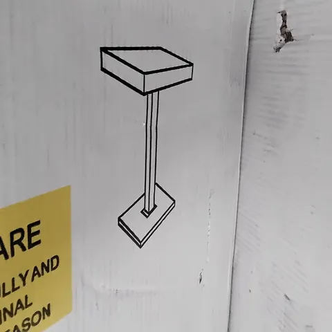 BOXED TOPAZ BLACK HIGH GLOSS BAR TABLE WITH GLASS TOP (1 BOX OF 2) PARTS