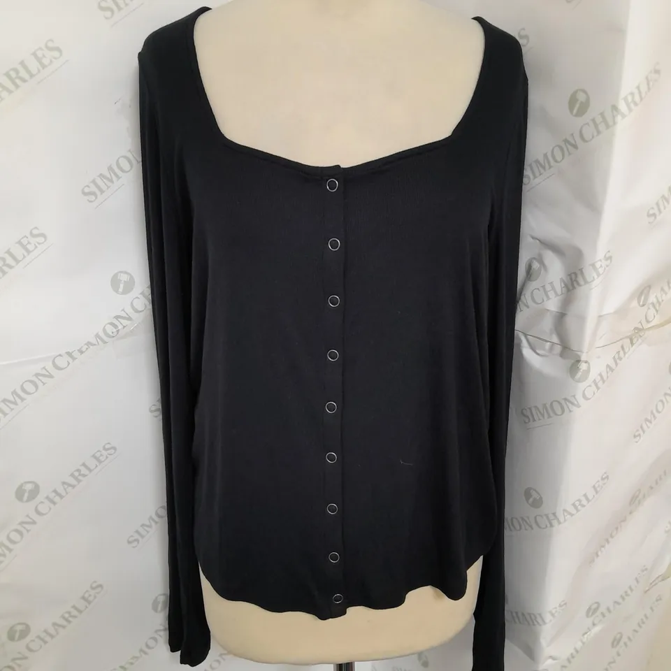 ANTHROPOLOGIE BUTTON UP CARDIGAN IN BLACK SIZE XL