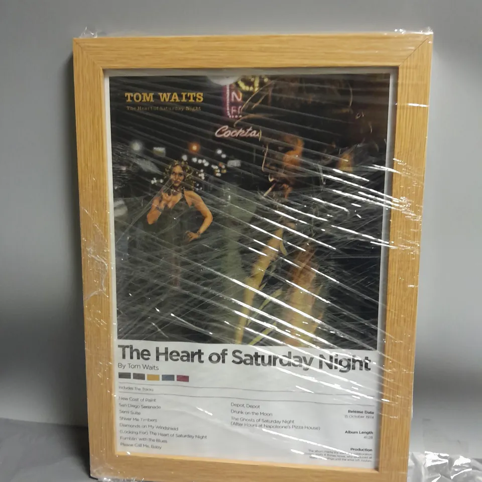 FRAMED LOT OF 3 MUSIC POSTERS TO INCLUDE - STEVIE WONDER - TOM WAITS - MILES DAVIS