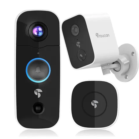 TOUCAN WIRELESS VIDEO DOORBELL W/ CHIME & S2 SECURITY CAMERA