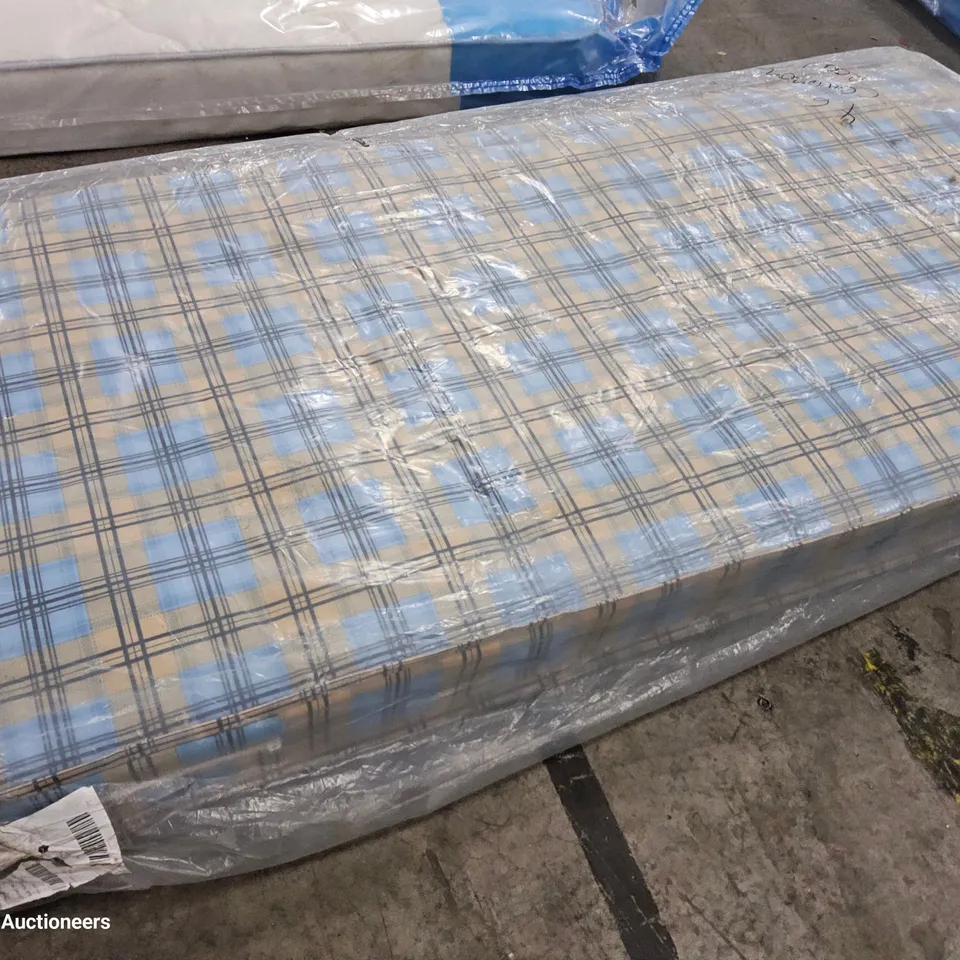BAGGED 3' SINGLE MATTRESS BLUE TARTAN