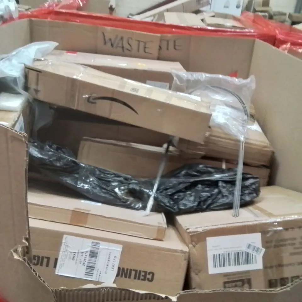PALLET OF ASSORTED HOUSEHOLD GOODS AND PRODUCTS TO INCLUDE;HAND PRESSURE SEALER,FLOATING SHELVES,LED LIGHTS
