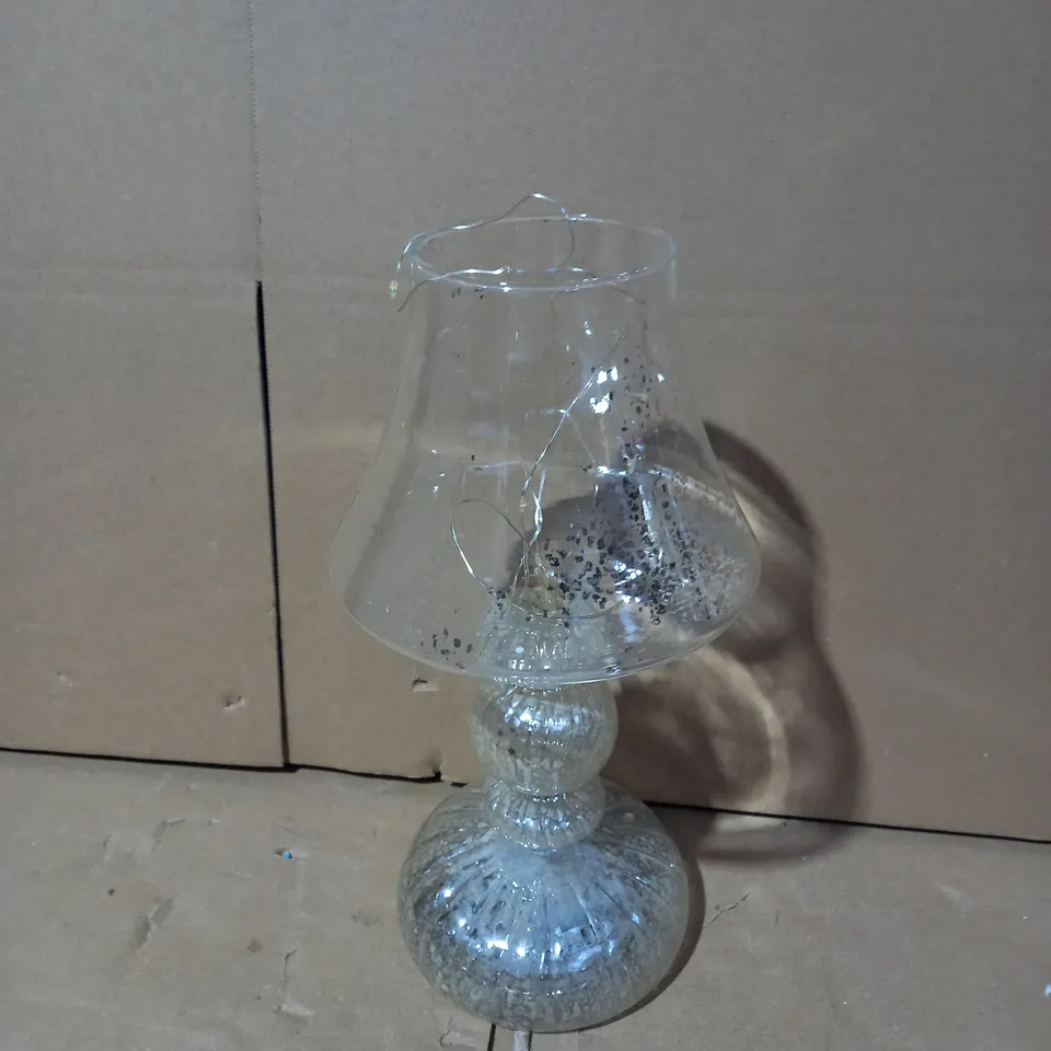 HOME REFLECTIONS PRE-LIT LED MERCURY GLASS LAMP SILVER