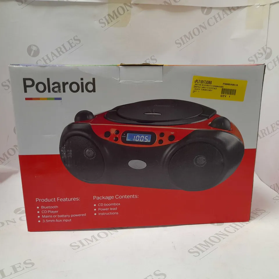 POLAROID BLUETOOTH CD BOOMBOX
