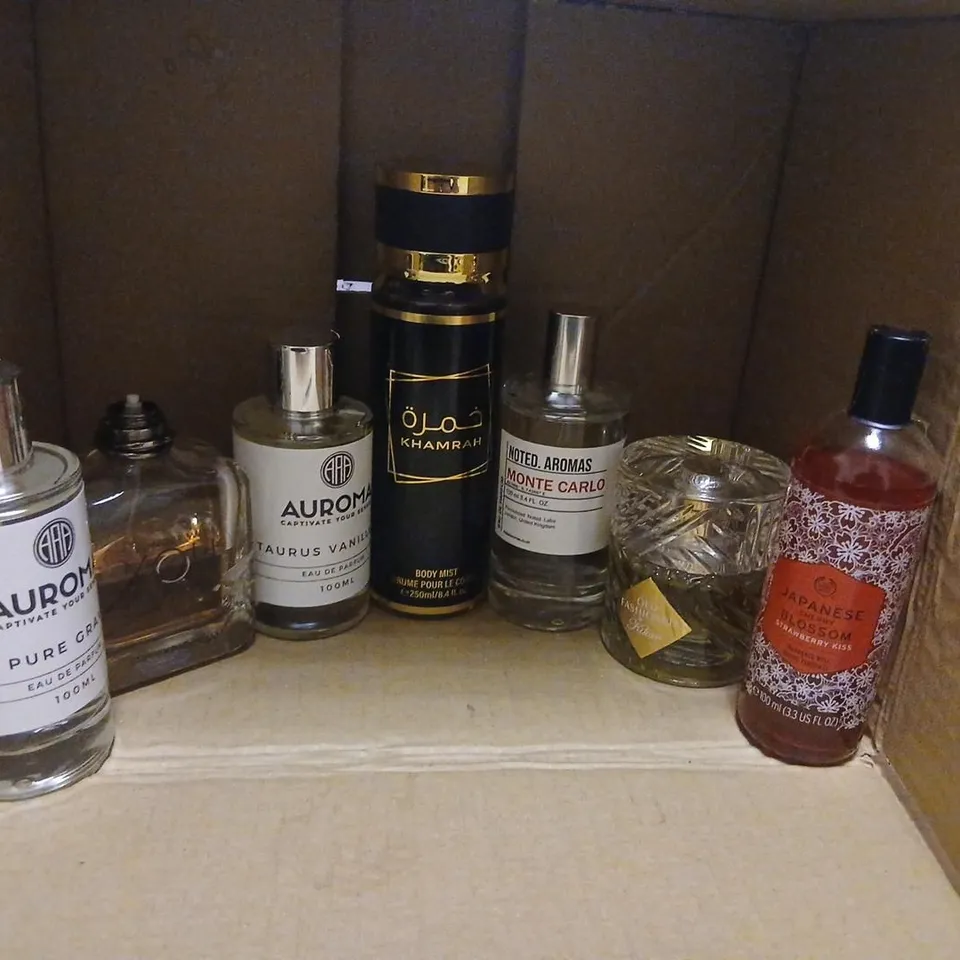 APPROXIMATELY 10 ASSORTED UNBOXED FRAGRANCES TO INCLUDE; AUROMA, NOTED AROMAS, KILLIAN, EMPORIO ARMANI AND KHAMRAH