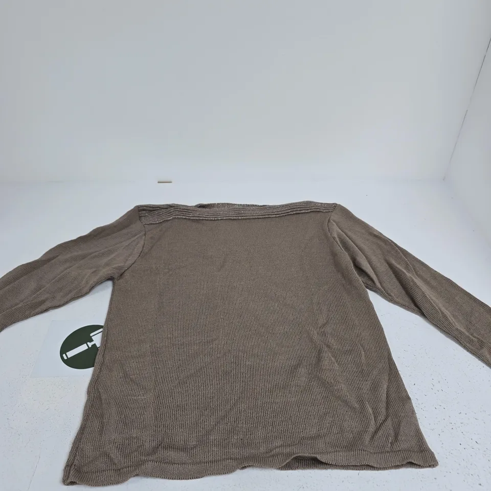 SUGAR CRISP BROWN KNIT JUMPER – XL