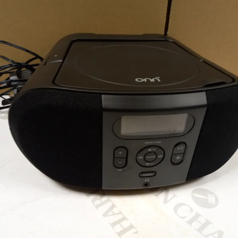 ONN CD BOOMBOX WITH FM RADIO