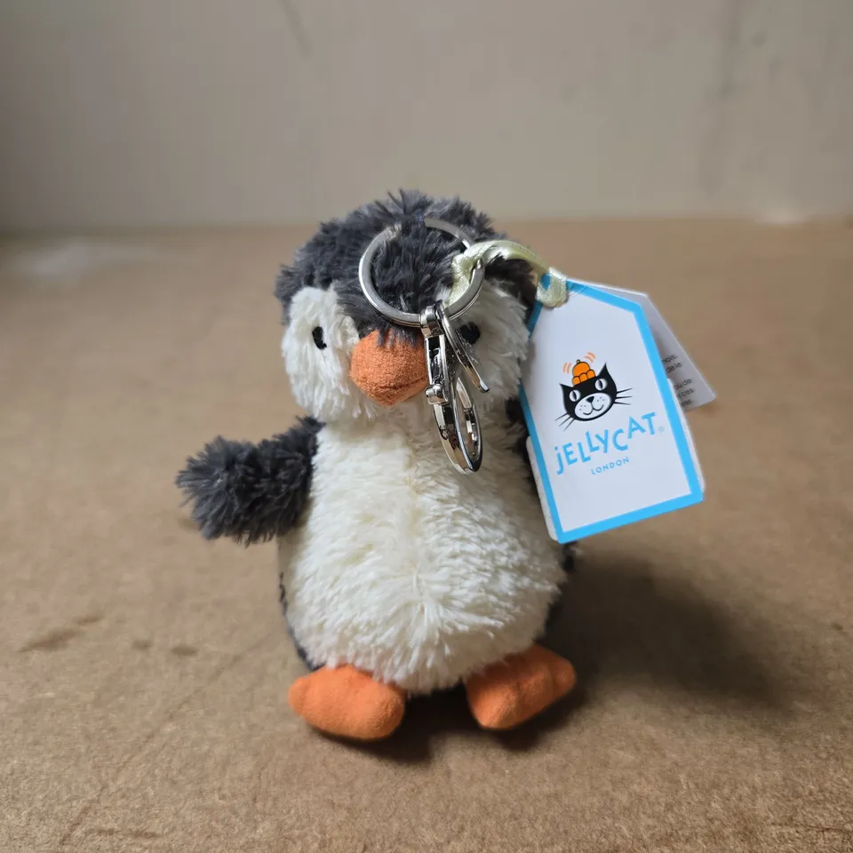 JELLYCAT LONDON PEANUT PENGUIN BAG CHARM TAGGED