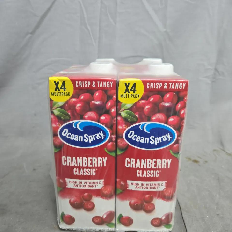 OCEAN SPRAY CRANBERRY CLASSIC JUICE – 2X4 CARTONS 