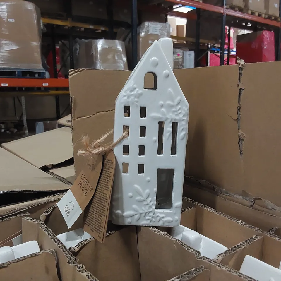 PALLET OF APPROXIMATELY 60x BOXES OF STACEY CERAMIC HOUSES 