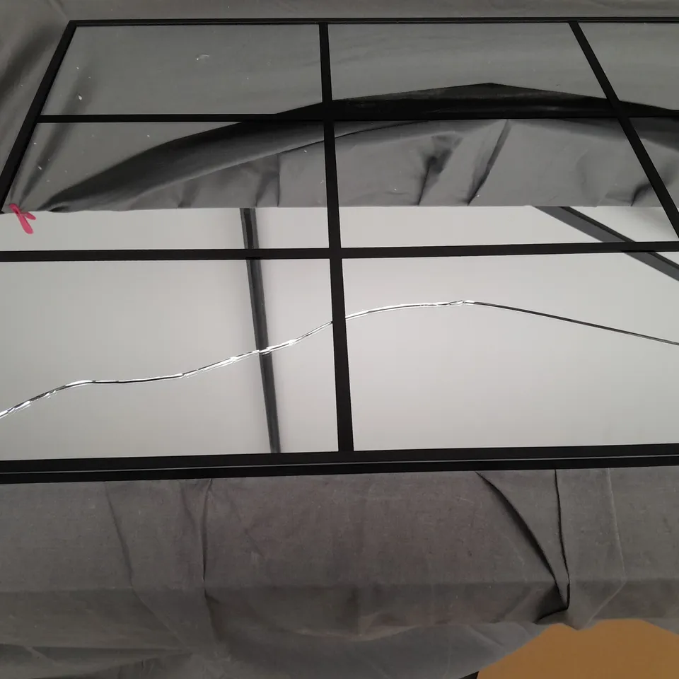 BOXED CINO WINDOW PANE MIRROR - BLACK - COLLECTION ONLY RRP £45