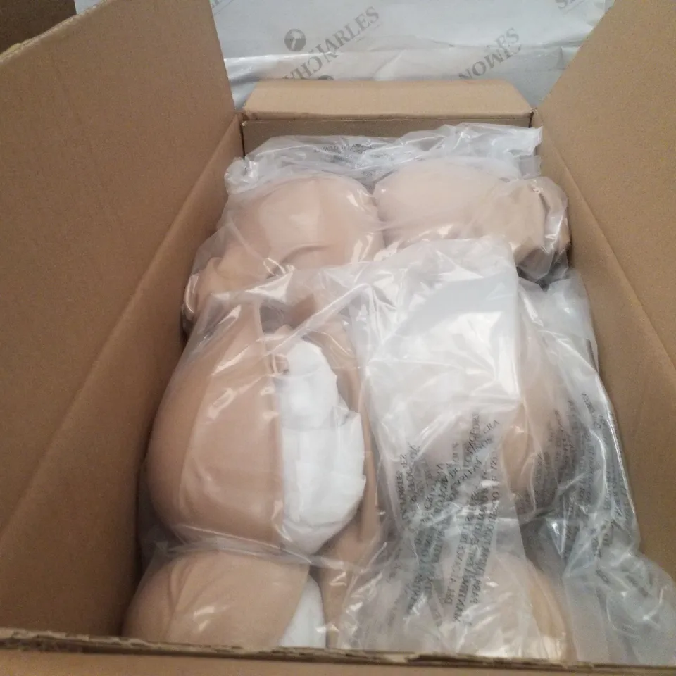 BOX CONTAINING APPROXIMATELY 14X BRAND NEW MAGISCULPT BODYSUITS - COLOUR ALMOND - SIZE 38DD