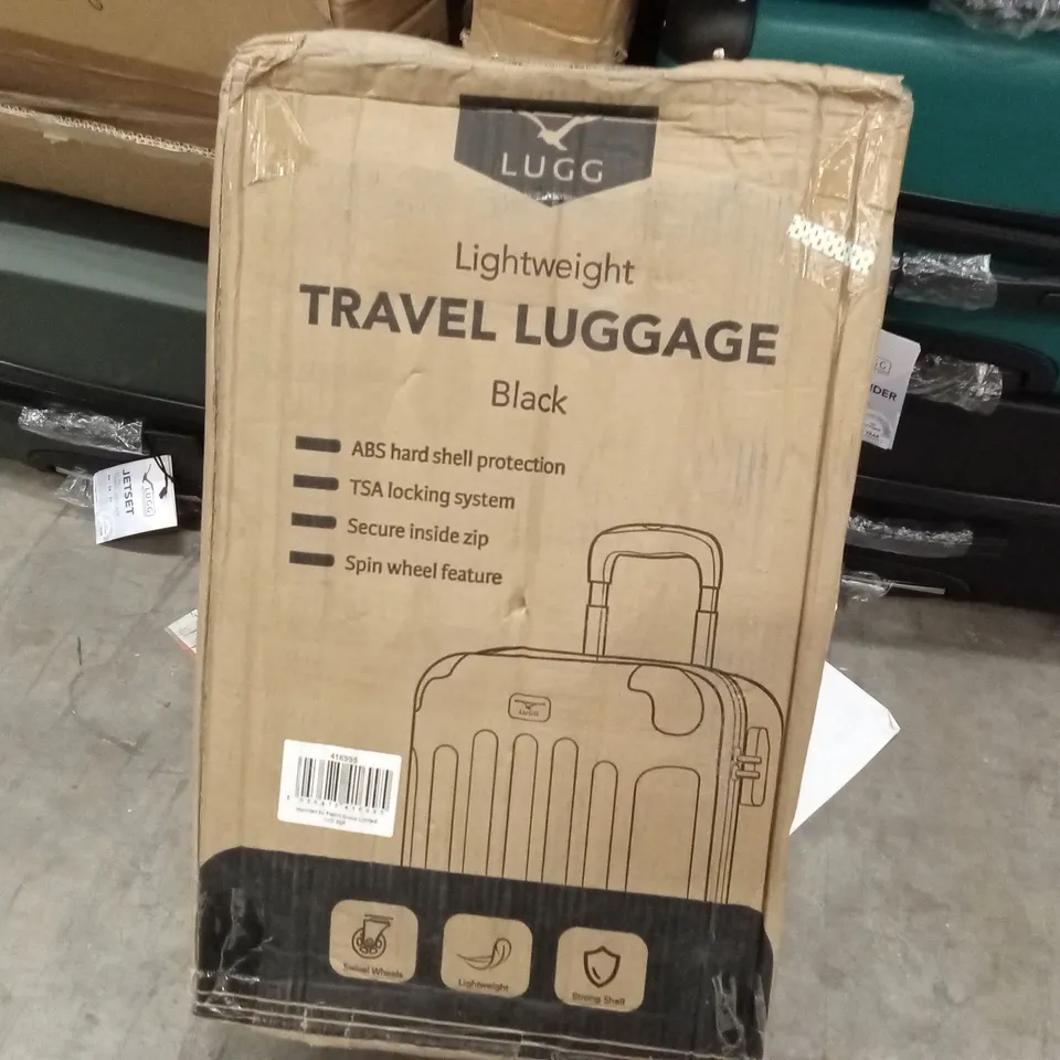 BOXED LUGG - LIGHTWEIGHT TRAVEL LUGGAGE BLACK