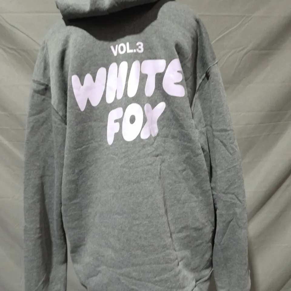 WHITE FOX VOL.3 HOODIE IN GREY/PINK SIZE 3XL