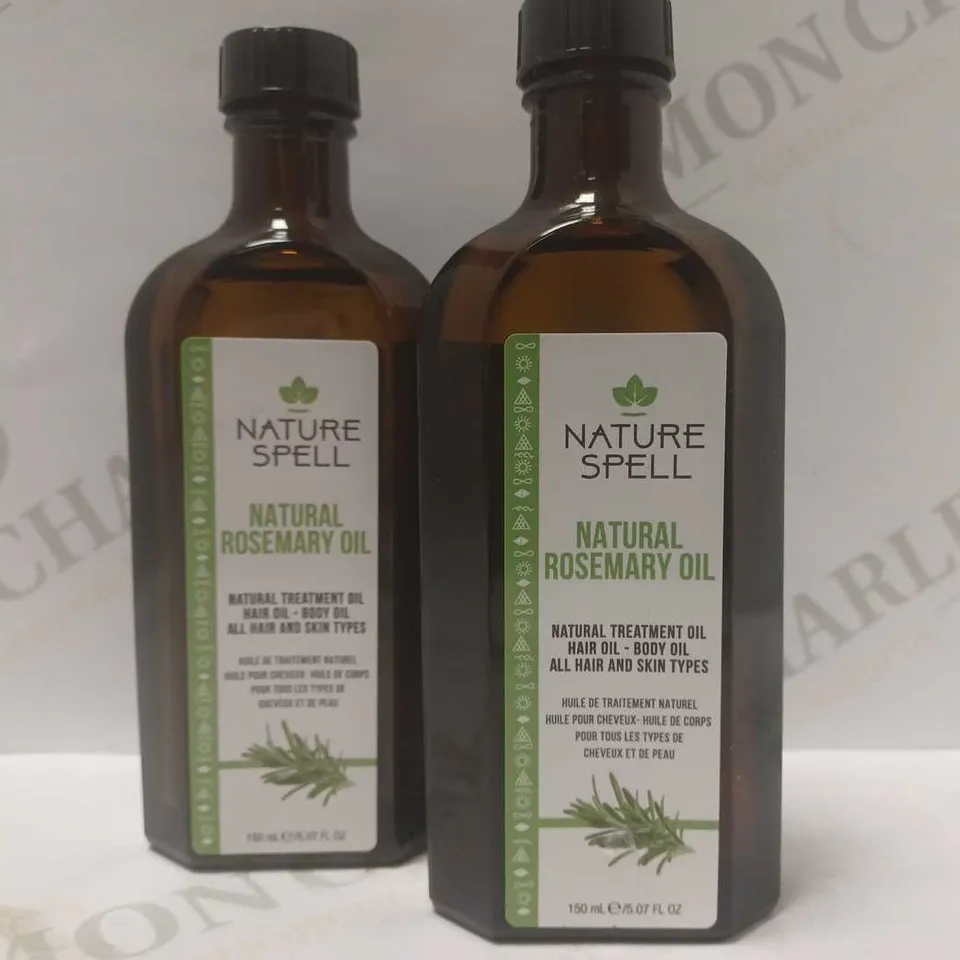 LOT OF 2 X 150ML THE NATURE SPELL NATURAL ROSEMARY OIL 
