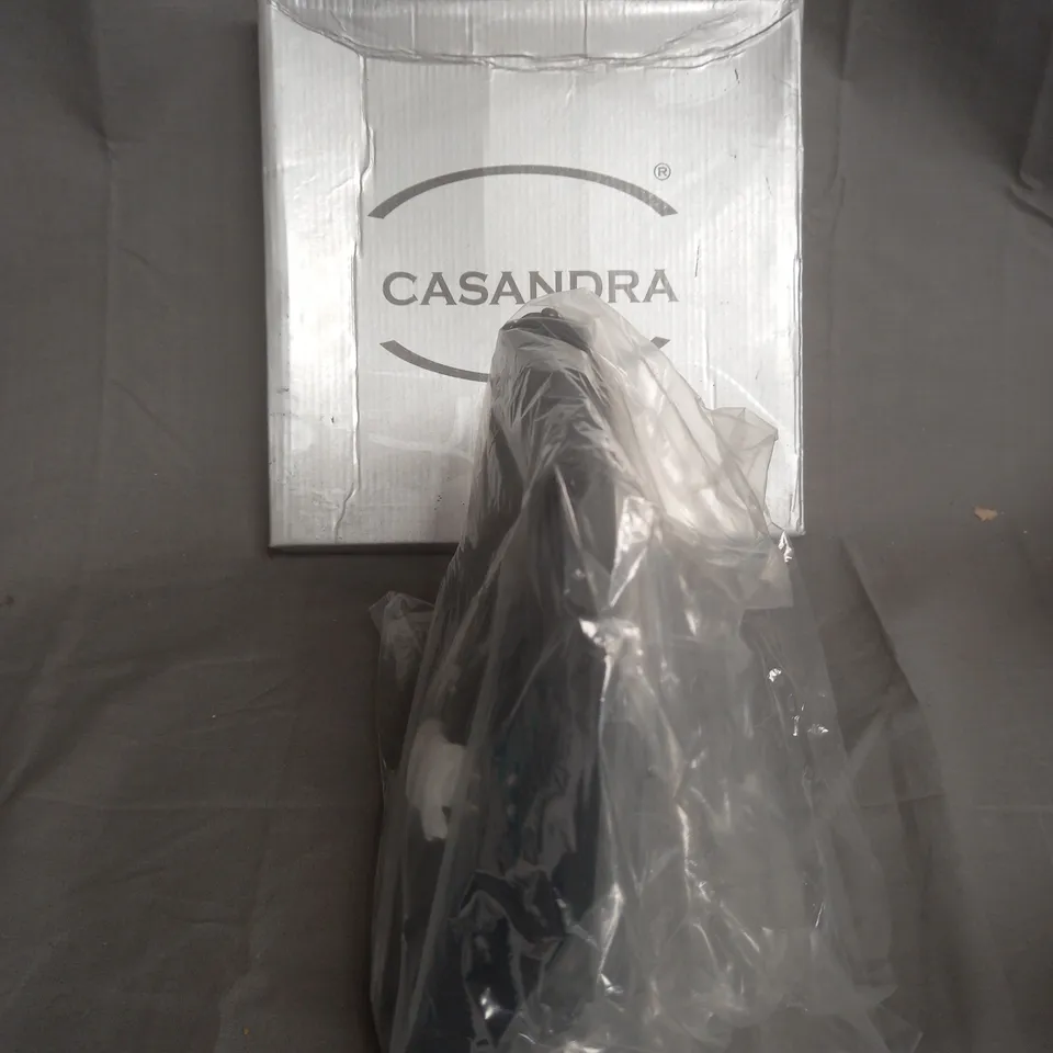 BOXED PAIR OF CASANDRA BLACK HIGH BOOTS SIZE 4