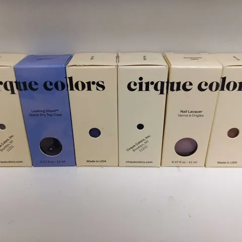 APPROXIMATELY 12 BOXED CIRQUE COLOURS NAIL LACQUERS 11ML