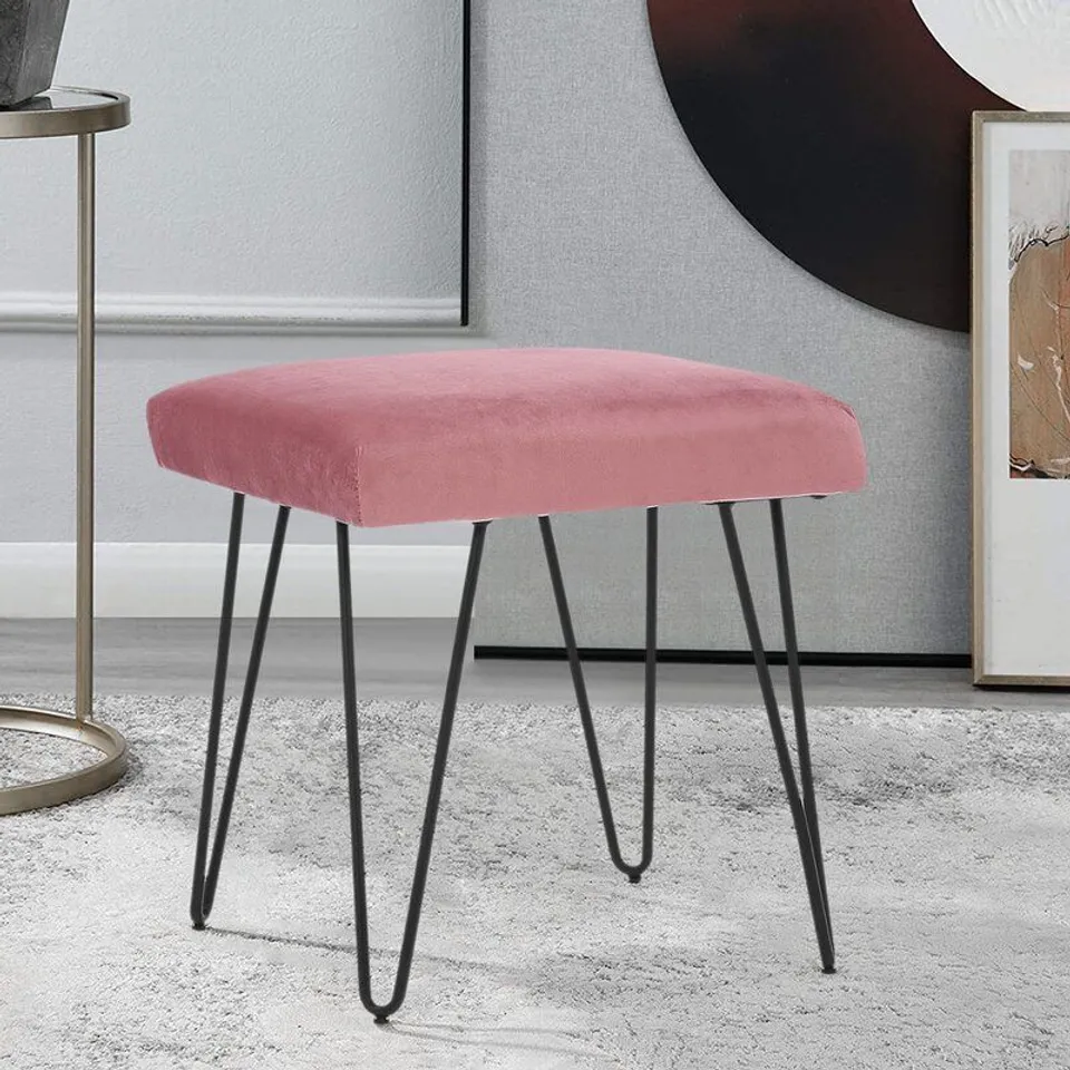 BOXED GLOWACK IRON DRESSING TABLE STOOL SEAT 