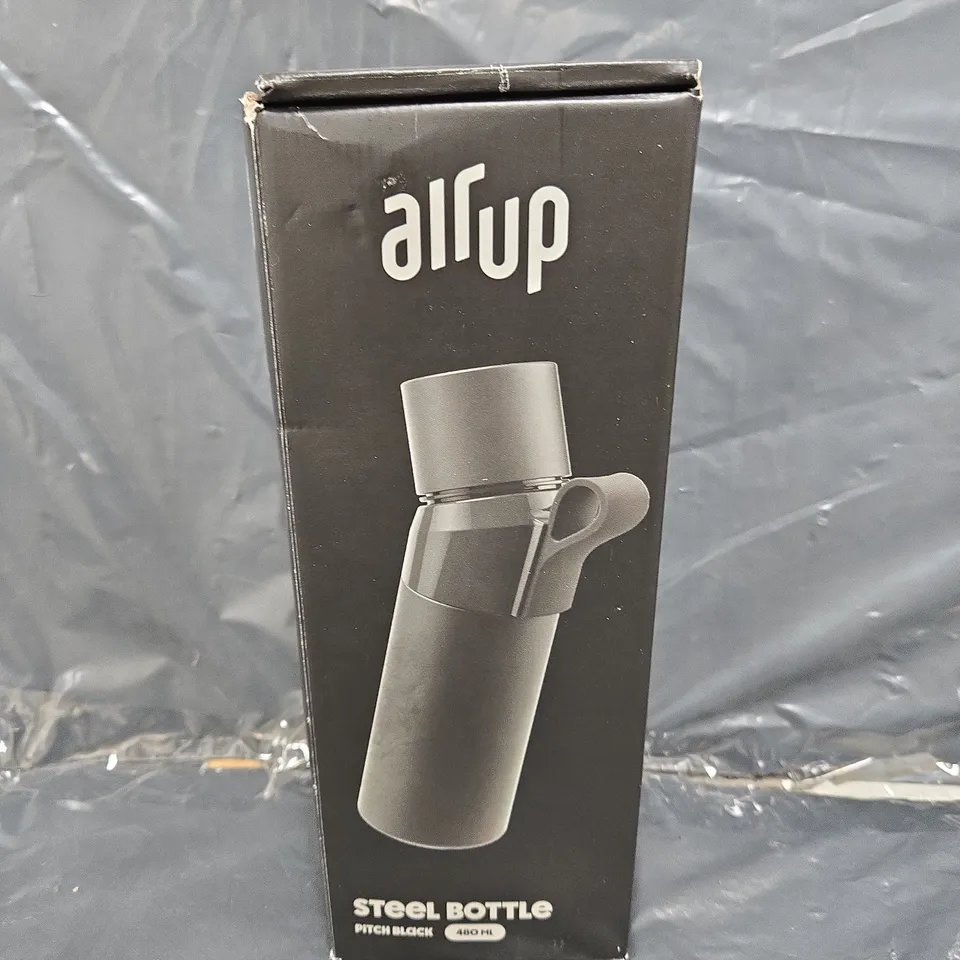 SEALED AIR UP STEEL PITCH STAINLESS STEEL WATER BOTTLE BLACK (480 ML)