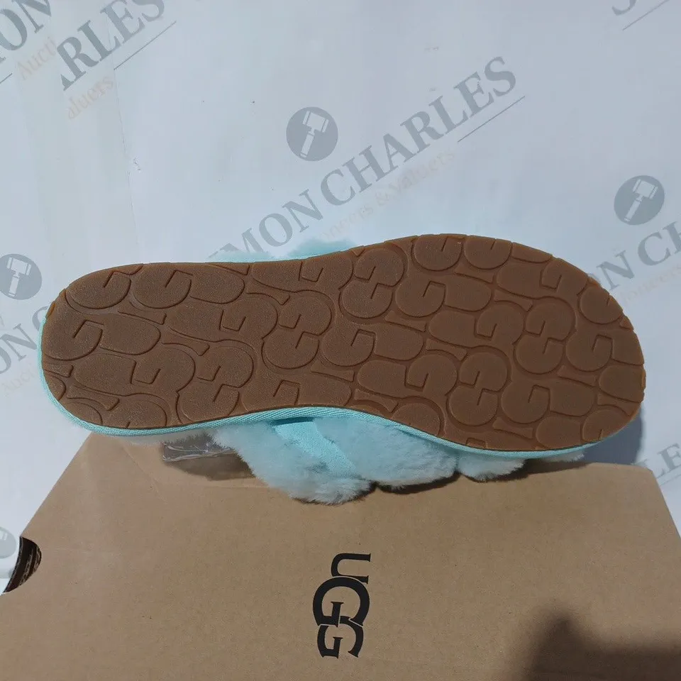 UGG SCUFFITA LIGHT BLUE SLIDERS - UK 6