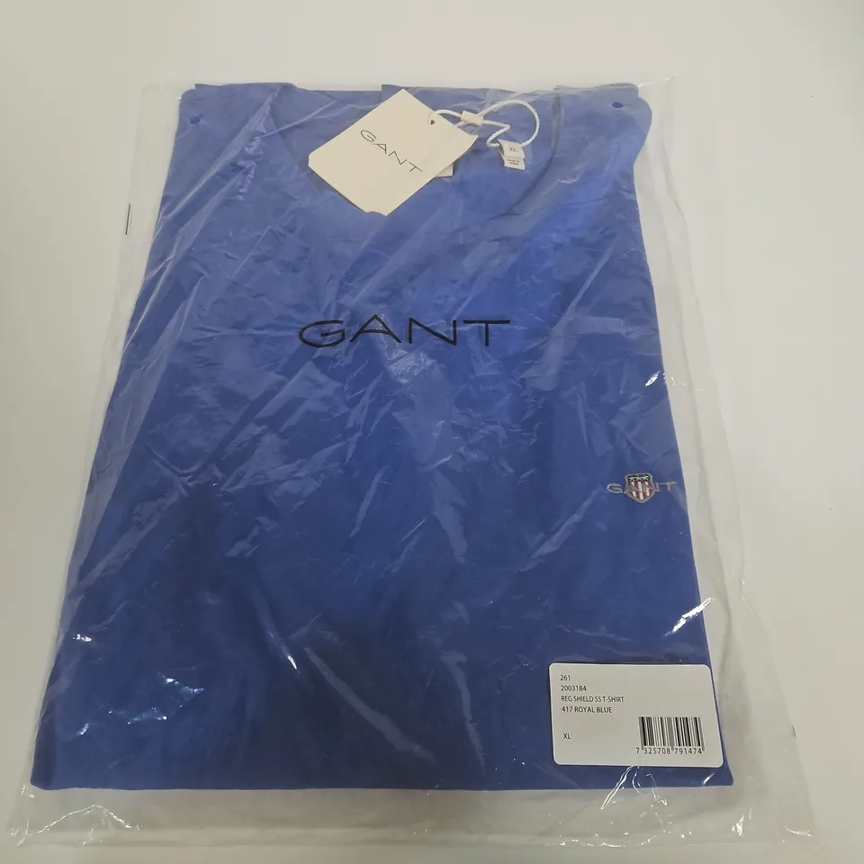 GANT REG SHIELD SHORT SLEEVE T-SHIRT – ROYAL BLUE, XL