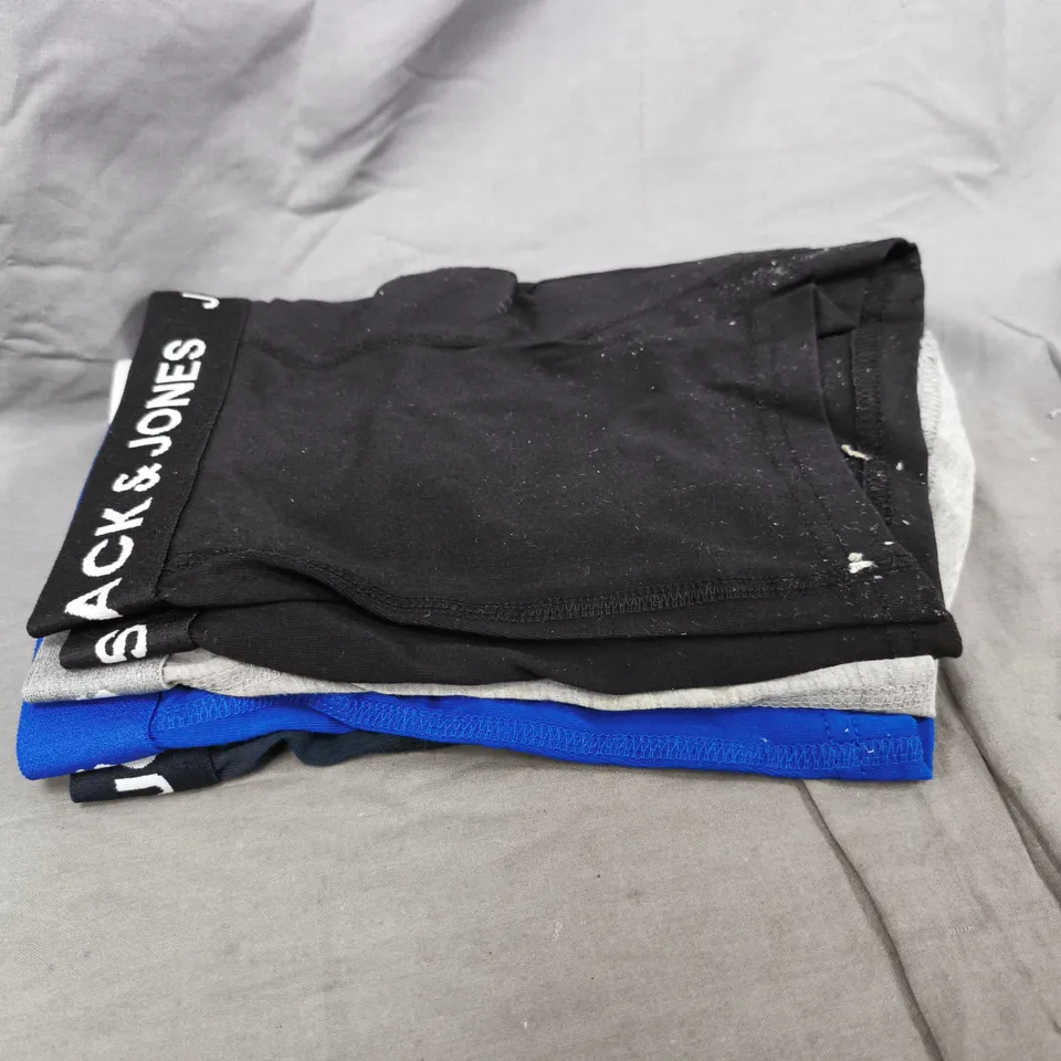 JACK & JONES 5-PACK WAISTBAND LOGO TRUNKS - MEDIUM