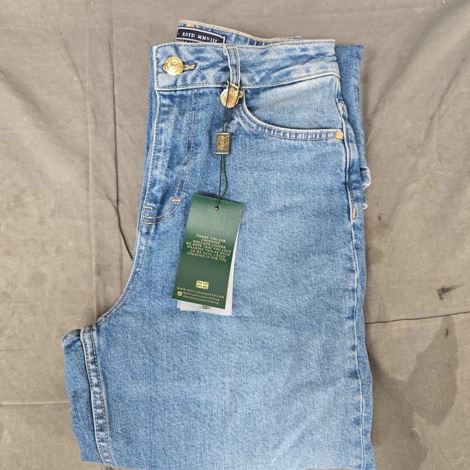 HOLLAND COOPER CLASSIC STRAIGHT JEANS IN BLUE SIZE 8S