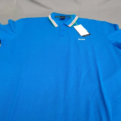 BOSS BRIGHT BLUE POLO SHIRT - XXL