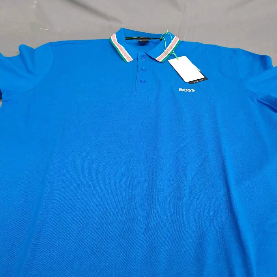 BOSS BRIGHT BLUE POLO SHIRT - XXL
