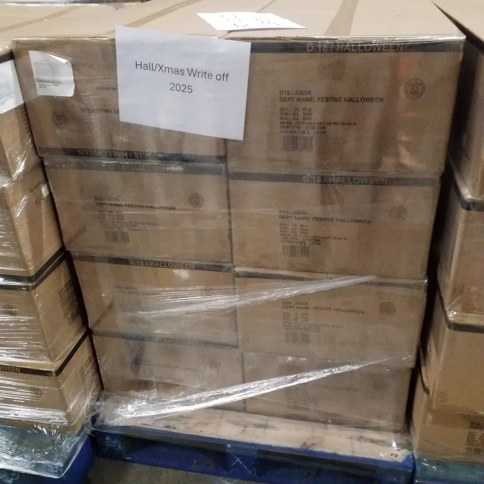 PALLET CONTAINING 8 BOXES OF BRAND NEW PLASTIC HALLOWEEN KIDS WEAPONS
