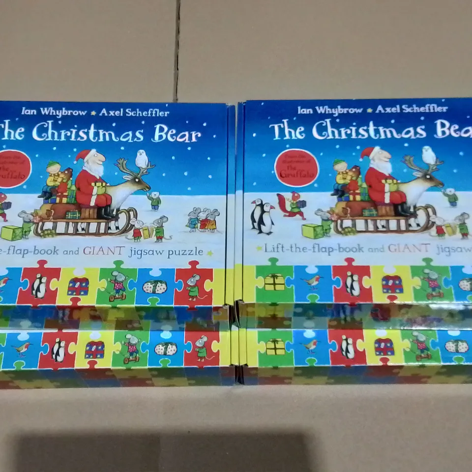 LOT OF 4 BRAND NEW CHRISTMAS BEAR BOOK AND JIGSAW SETS