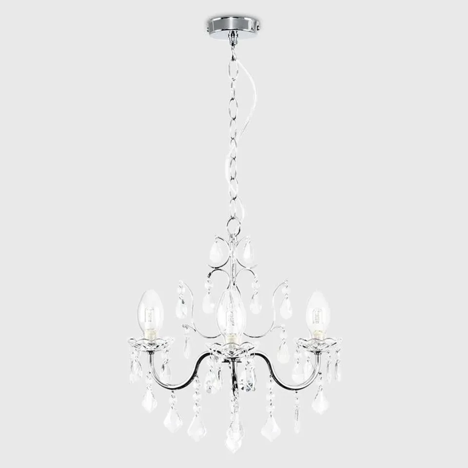 BOXED GOULD 3-LIGHT CANDLE STYLE CHANDELIER (1 BOX)