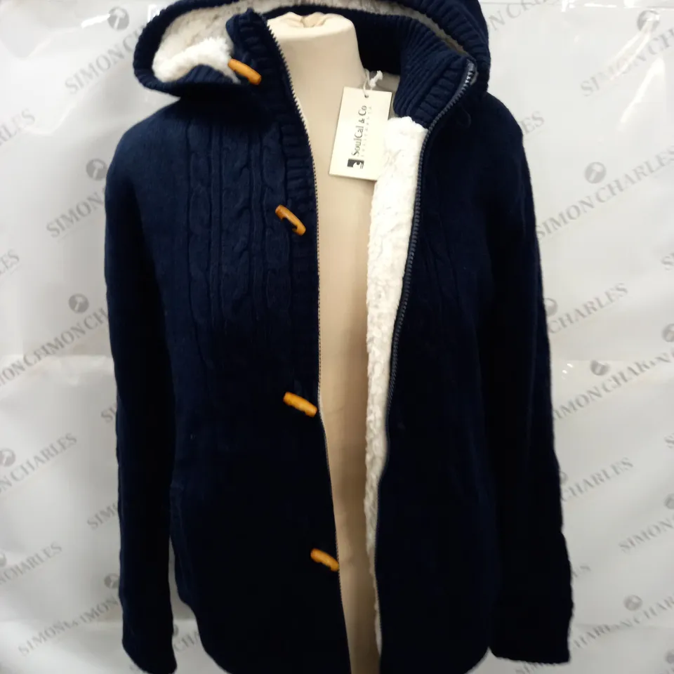 SOULCAL TOG KNIT ZIP THROUGH HOODIE IN NAVY - 14