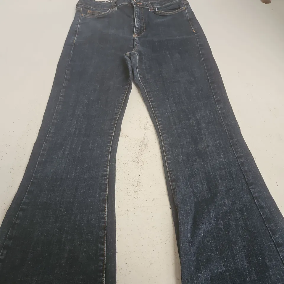 M&S DENIM JEANS – WOMEN'S FLARE FIT, INDIGO BLUE SIZE 10