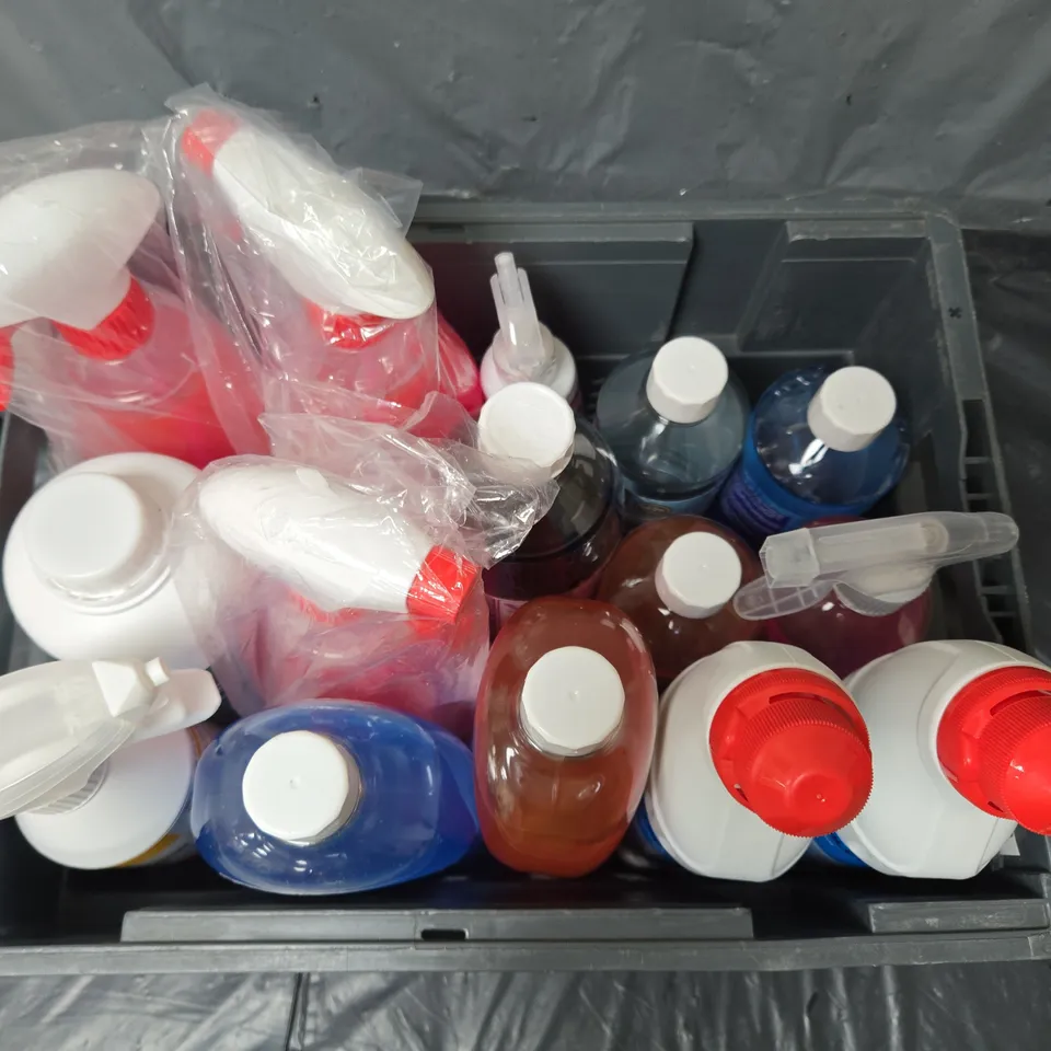 APPROXIMATELY 14 ASSORTED LIQUIDS TO INCLUDE ACF-50, FABULOSA ALL PURPOSE CLEANER, BIO-GEN ECO TOILET, ETC - COLLECTION ONLY