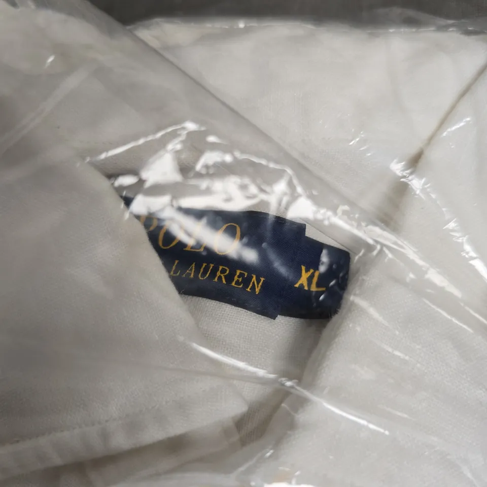 BAGGED POLO RALPH LAUREN WHITE DRESS SHIRT – MEN'S XL