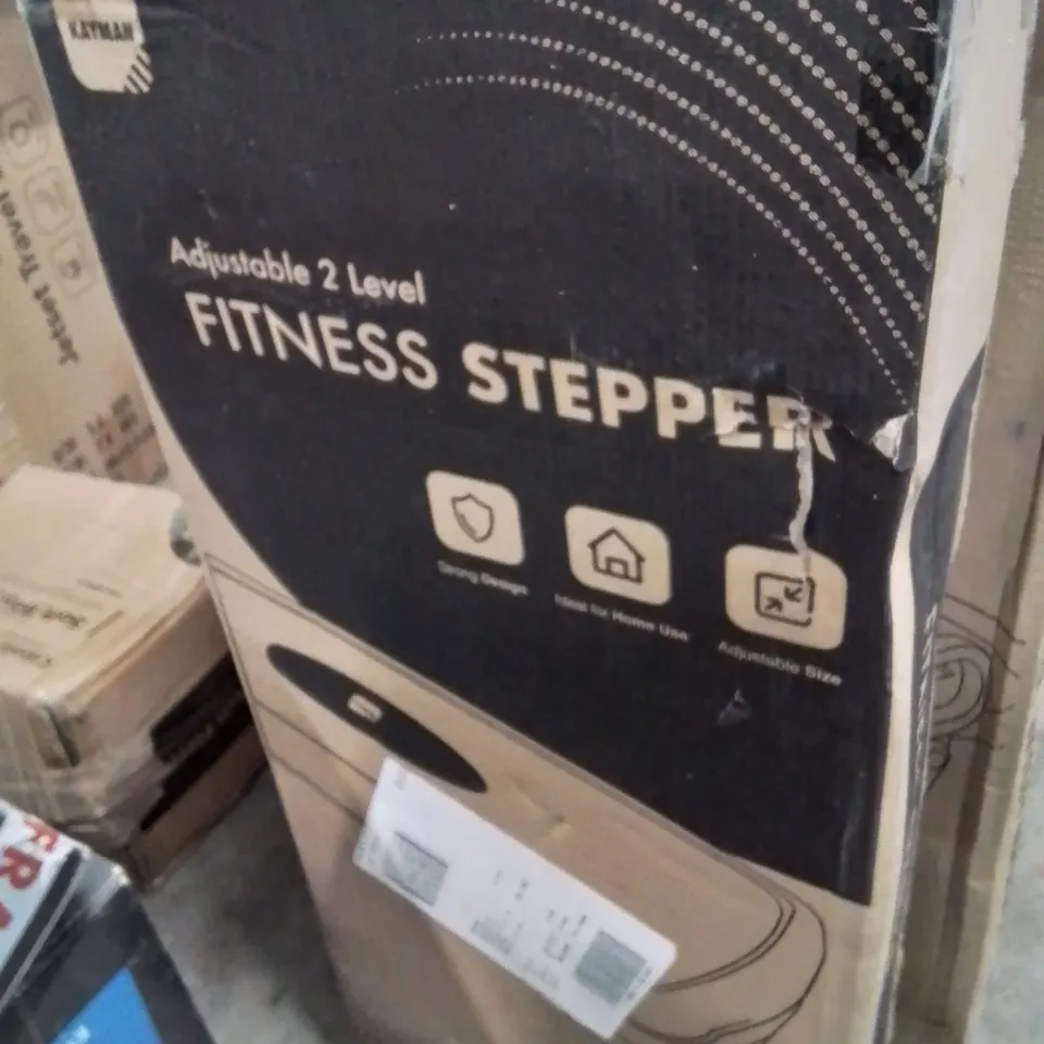 BOXED ADJUSTABLE 2 LEVEL FITNESS STEPPER.