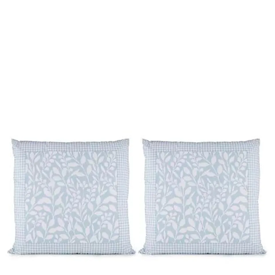 COZEE HOME SET OF 2 OVERSIZED FILLED CUSHIONS WITH CONTRAST BORDER