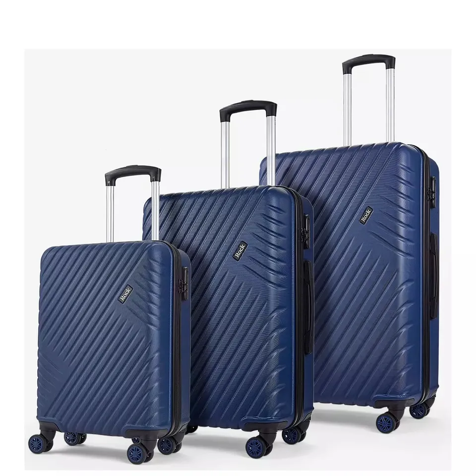 ROCK LUGGAGE SANTIAGO HARDSHELL 8 WHEEL SUITCASE - 3 PIECE SET - COLLECTION ONLY 