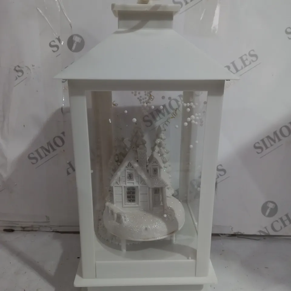 SANTA EXPRESS PRE-LIT MUSICAL SNOW BLOWING LANTERN