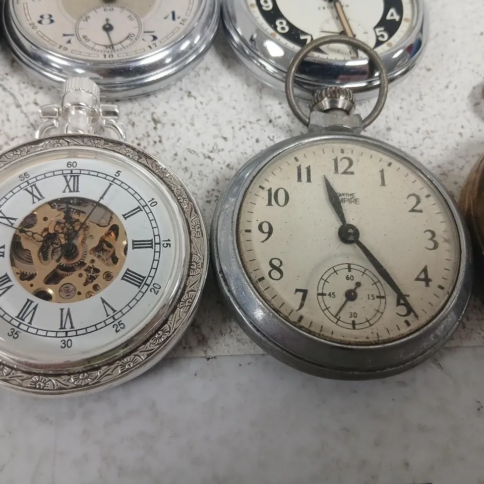 GROUP OF ANTIQUE POCKET WATCHES INCL. INGERSOLL BEST LEVER AND JOHN FORREST LONDON
