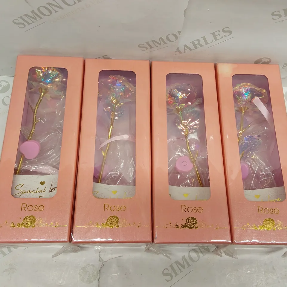 BOX OF 4X BRAND NEW IMOPUITI GALAXY ROSE GIFT ORNAMENTS